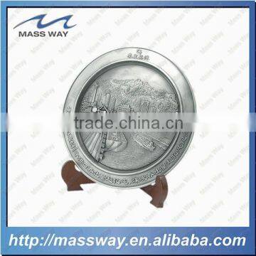 Custom Antique Pewter Metal 3D Commemorative Plate Quality Choice photo-5