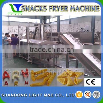 Puff Snack Food For Stainless steel Continuous frying machine