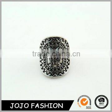 Silver plated stainless steel finger rings antique men ring design