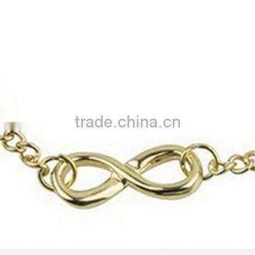 New Charm Women Lucky 8 Infinity Alloy Bangle Charm Simple Chain Bracelet photo-3