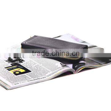 Elegant Style Women Wristlet Purse in Deep Purple Clutch Bags PU Leather Credit Card Wallet photo-4