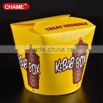 2016 disposable noodle box round base food box with custom design