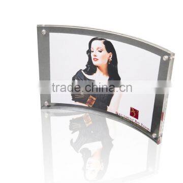 6x4 acrylic photo frame curved acrylic photo frame