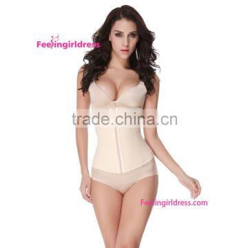 China Wholesle 5 Steel Bone Latex Nude Zipper Waist Trainer Neoprene