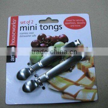 mixing stainless steel ice tongs, food tong metal clip