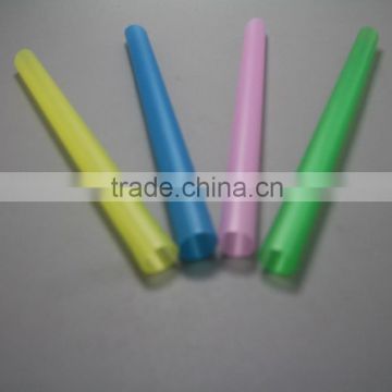 Disposable eco-friendly big straight plastic colorful drinking straw