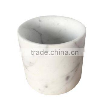 Italy white marble candle standing candlestick holder carrara candle holder