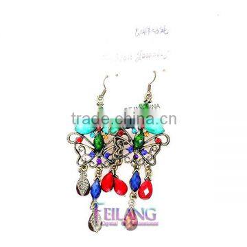 Exaggerated Fashion Alloy Earrings Gemstone Earrings photo-3