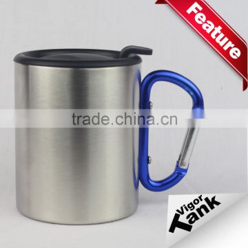 Stainless Steel Outdoor Mug Outdoor with Carabiner Handle