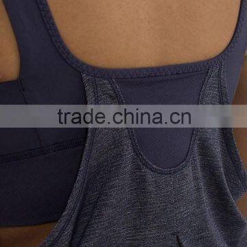2015 New Style Cotton Spandex Loose Lady Plain Gym Tank Tops photo-3