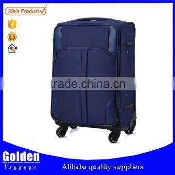 Hot sales Navy blue color old fashion travel suitcase