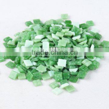 Green Mix Smalto glass mosaic art loose Form