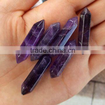 Polished Deep Purple Amethyst Pendulum Chakara Quartz Crystal Pendants