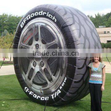 giant inflatable tyre advertising