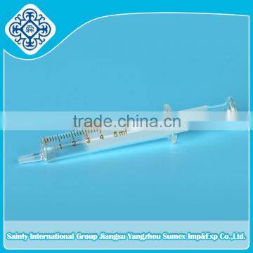 reusable glass syringe with metal tip 100ml