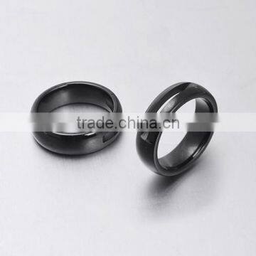 Black ceramic ring insert jewelry accessories fashion round ceramic element for necklace and bracelace