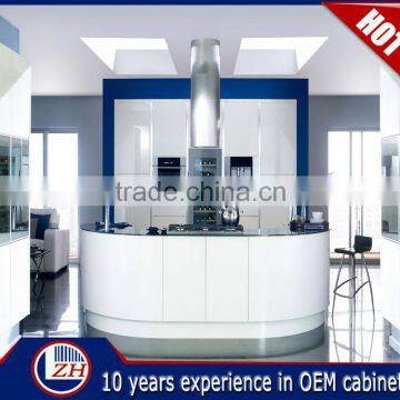 Ellegant Waterproof White UV High Gloss Kitchen Cabinet China Top Quality