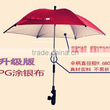 Red fabric anti-UV baby car umbrella parasol