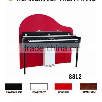 Digital Piano 88 keys Red Polish Digital Upright Piano HUANGMA HD-8812 upright electric piano/pink digital piano