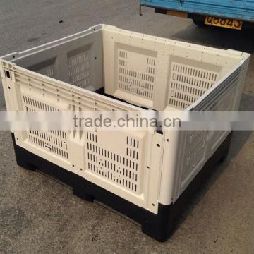 1.2x1.0m heavy duty Plastic pallet box folding for sale