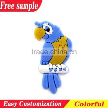 Lively parrot style decorative soft shoes charms