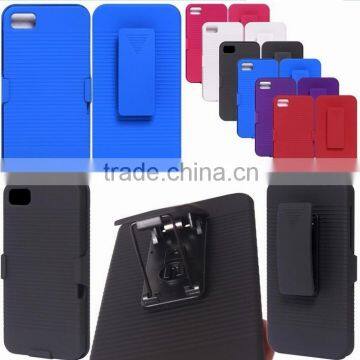 2 in 1 Cell Phone Case with Belt Clip for Blackberry Z10