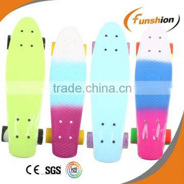 22 inch plastic skateboard in single color