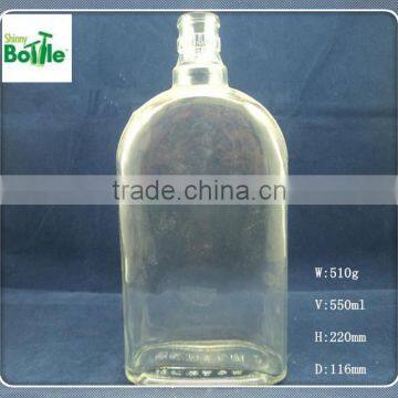 550ml high-class glass wine bottle, clear glass bottle, wine bottles manufacturer