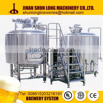 700l microbrewery for beer brewing in the factory using firect fire heating/ steam heating