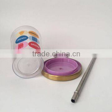 16oz BPA-free Acrylic Cold Drinking Tumbler With Straw & Stainless Steel Lid photo-4