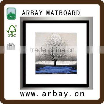 Beautiful decorative picture 2015 black matboard/photo frame/passepartout