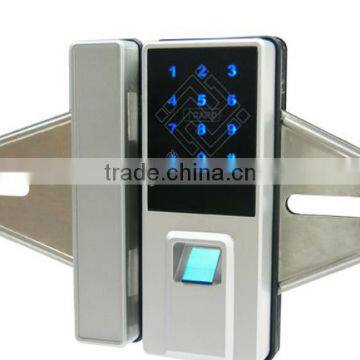 Fingerprint lock for glass door 12mm with handle and Support Fingerprint, PIN code,Smart card and Combination unlockmode