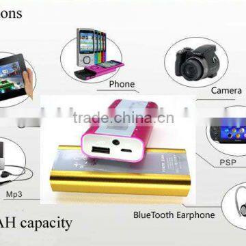 portable mobile power bank/USB power bank for ipad1/2 ,P1000/1010,IPOD,MP3/4,phone ,digital camera,PSP,GPS