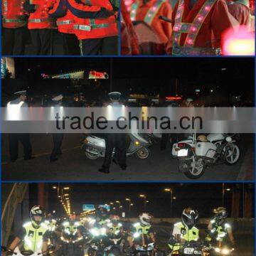 2016 Hot Selling LED Fluorescent Green Refletive Vest For Road Safety At Night