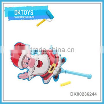 Inflatable santa claus toy with light and music