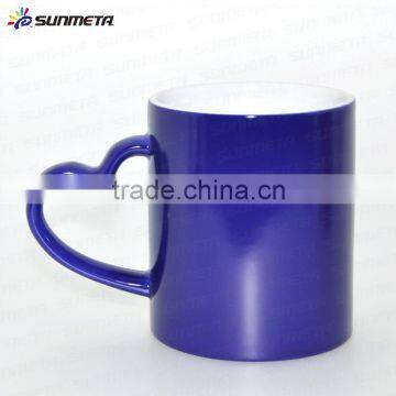 11oz Hearts Sublimation Coated Ceramic Magic Mugs At Low Price Wholesale