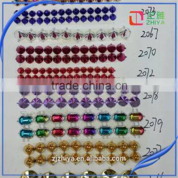 Colorful Plastic 24row Plastic Rhinestone Mesh photo-3