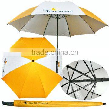 2016 cheap double ribs manual open sunshade wind resistant promotional umbrella