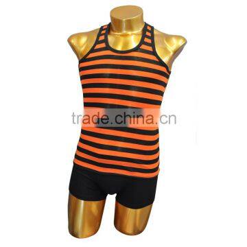 Mixed Color Stripes Dri Fit Fashional Mens Tank Tops and Vests