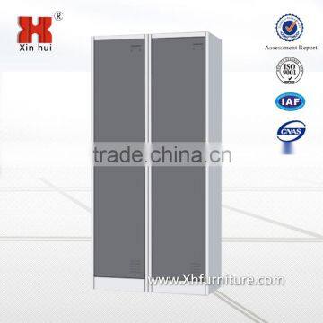 2 door steel lockable wardrobe cabinet,clothing steel locker,home furniture