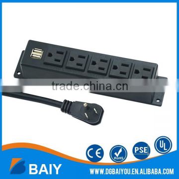 High quality hot sale 3 American plug wall mounted power outlets socket