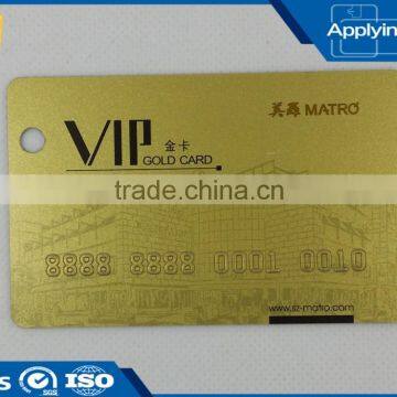 NEW product rfid smart pvc card with punch hole for VIP card