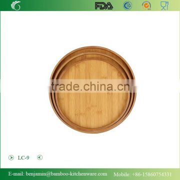 LC-9/Round Bamboo Serving Tray/Bamboo Tray For Tableware Kitchenware