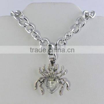 MUB Beautiful spider perfume bottle pendants,newest fashion perfume necklace