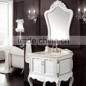 Cheap Solid Wood Bathroom Vanity Sets in White WTS611 photo-4