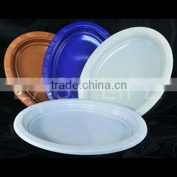 30x23cm disposable plastic colored oval plate V302325