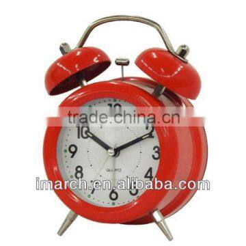 red twin bell clock,table clock