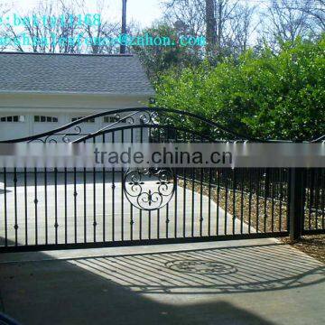 latest automatic modern wrought iron main gate designs for homes/cheap wrought iron gates