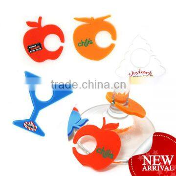 custom unique wine charms silicone drink accessories