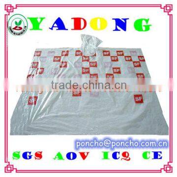 cheapest disposable rain poncho/PE rain poncho/full over printed disposable poncho